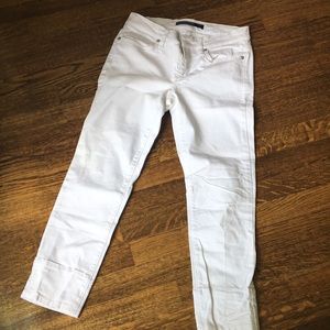 Joes jeans white cropped jeans